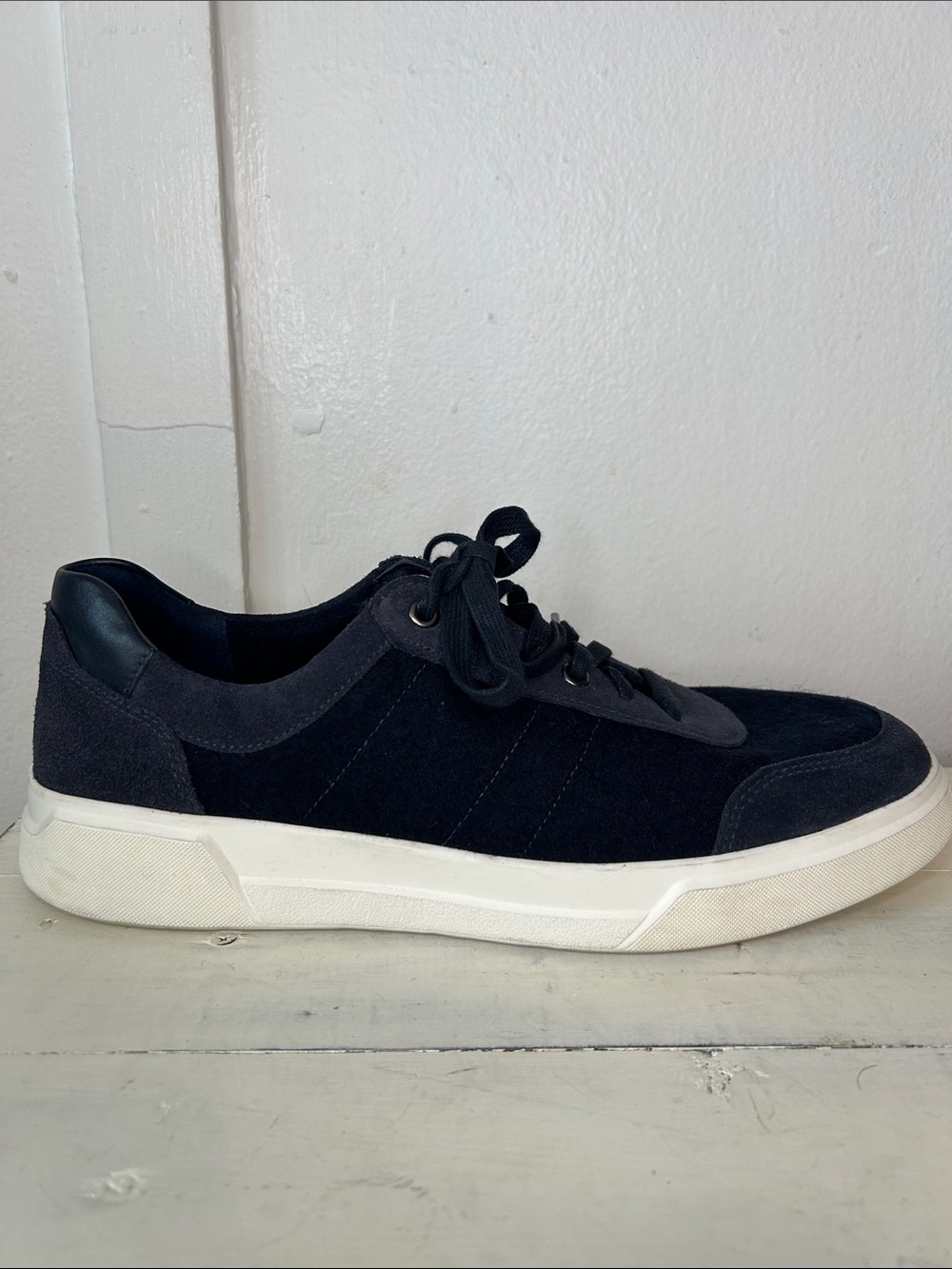 Vince Barnett Coastal Blue Italian Wool Low-Top Lace Up Sneakers Shoes 10